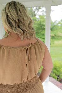 BLUE LEOPARD Storybook Charm Sleeveless Romper in brown - women's pants - alternate view
