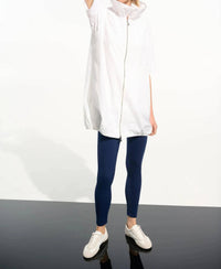 Joseph Ribkoff - Shirred Collar Zip Up Cocoon Vest