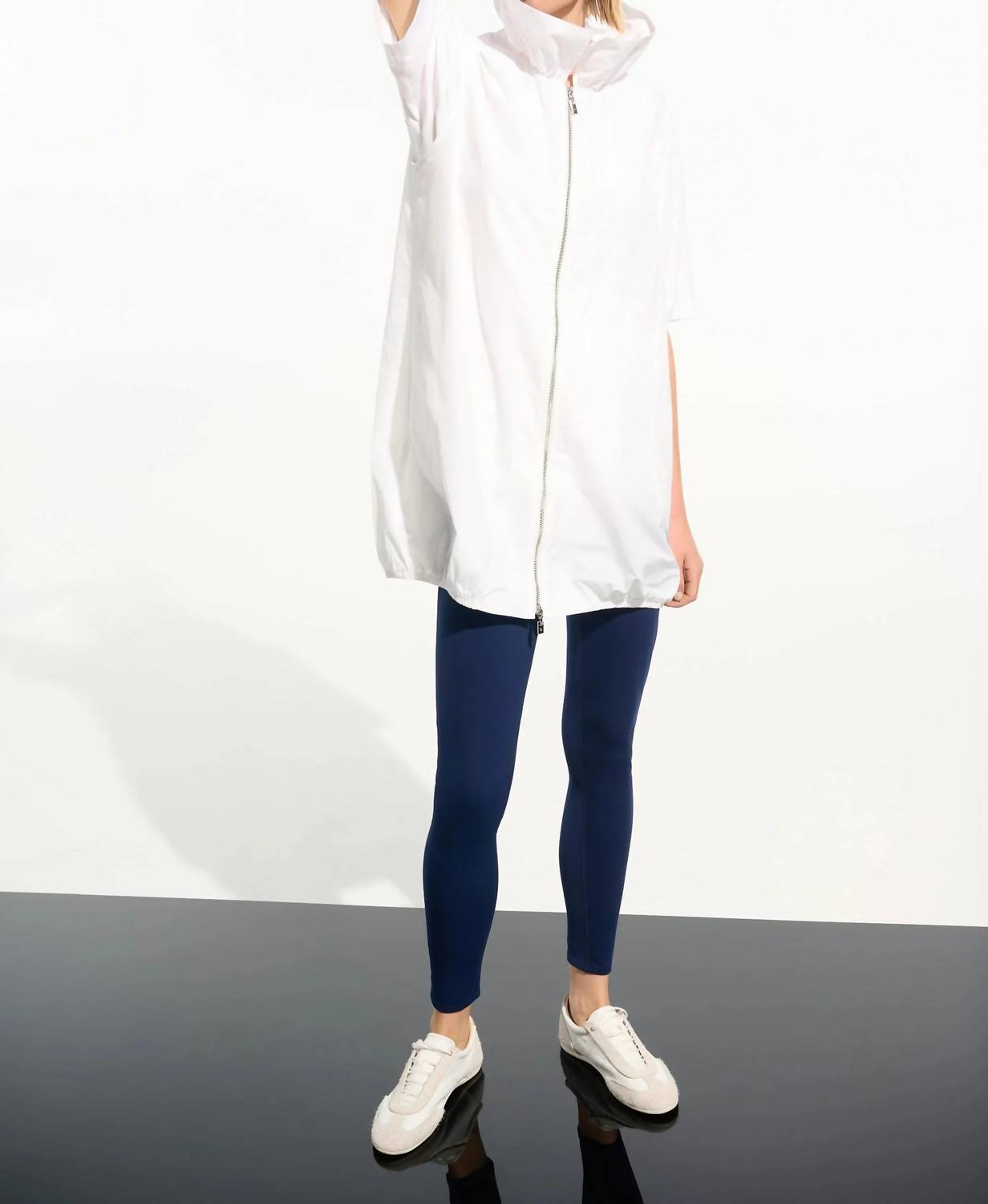 Joseph Ribkoff - Shirred Collar Zip Up Cocoon Vest