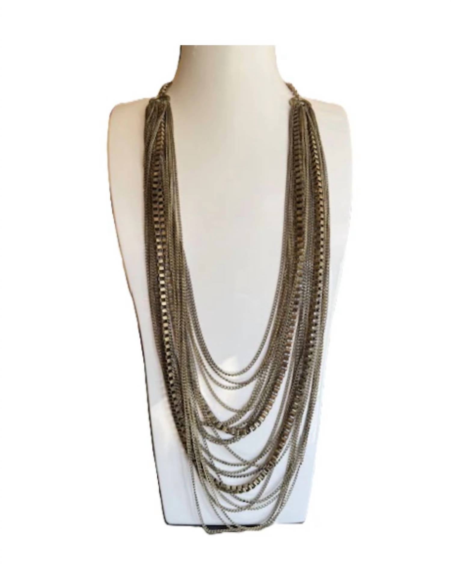 K&K Interiors - Women's Antique Multichain Long Necklace