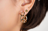 Gold & Honey - Women's Chunky Link Hoop Earrings