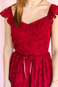In February - Velvet Waist Maxi Dress