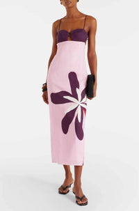 Cala De La Cruz - Firenze Floral Linen Midi Dress