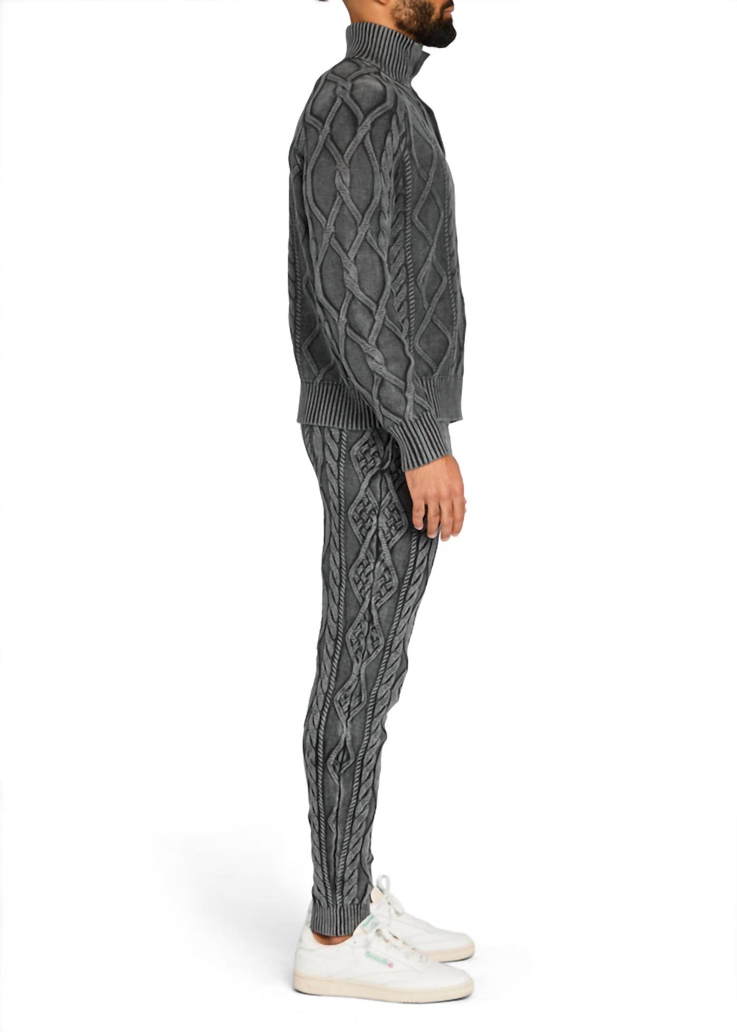 Ser.O.Ya - Elijah Cable Knit Jogger Pants