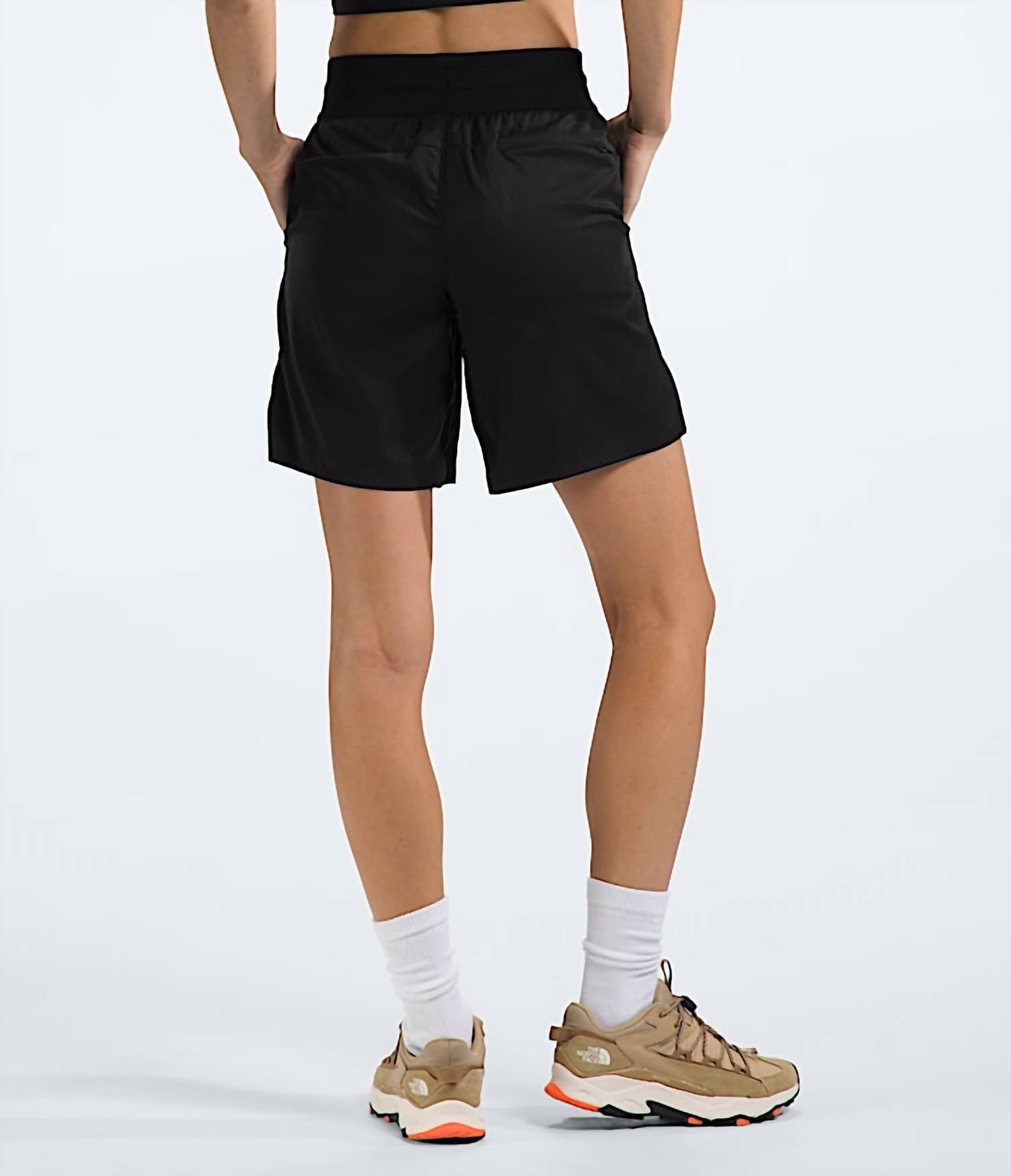 THE NORTH FACE Aphrodite Motion Bermuda Short in black - women's shorts - detail view