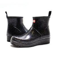 HUNTER Women's Play Starcloud Glitter Short Rain Boots in black - women's shoe - view 5