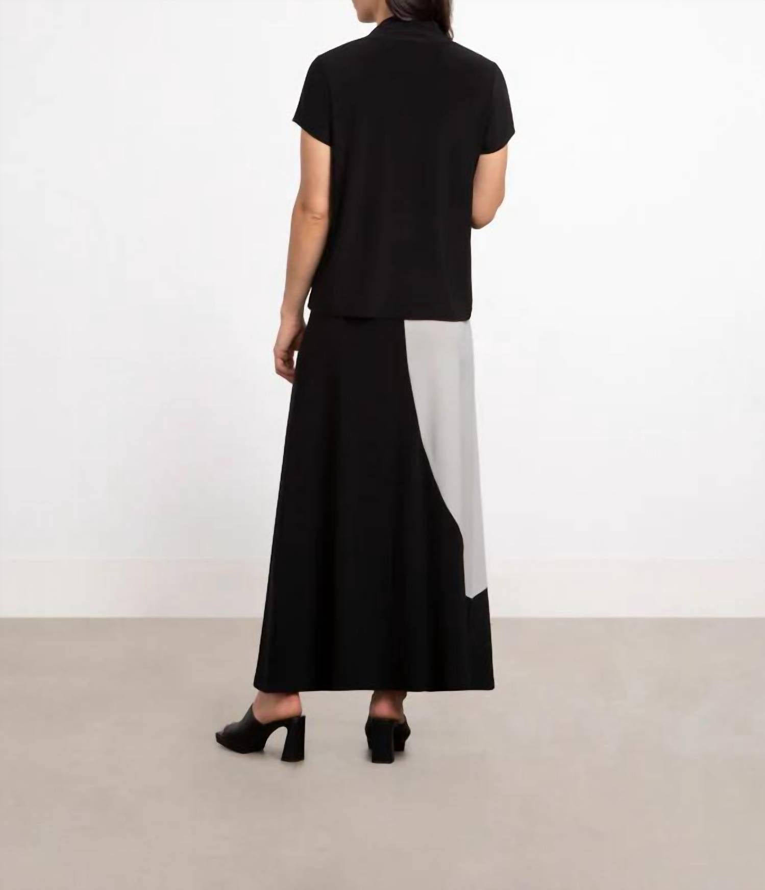 Sympli - Colour Block A-line Skirt