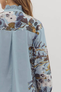 Entro - Floral Button Down Blouse