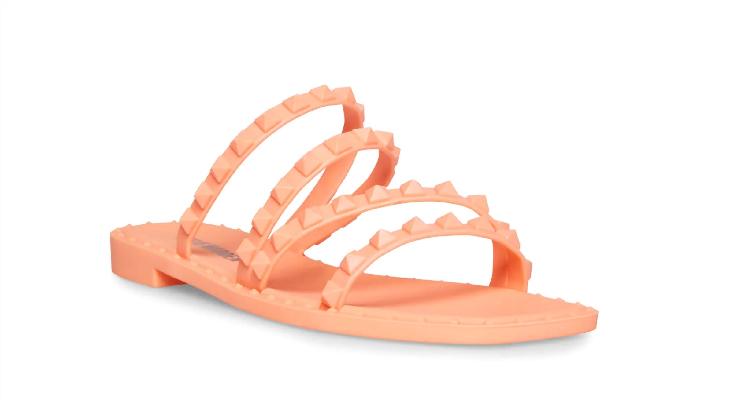 STEVE MADDEN Women's Skyler Strappy Slide Sandal in peach - women's sandal - detail view