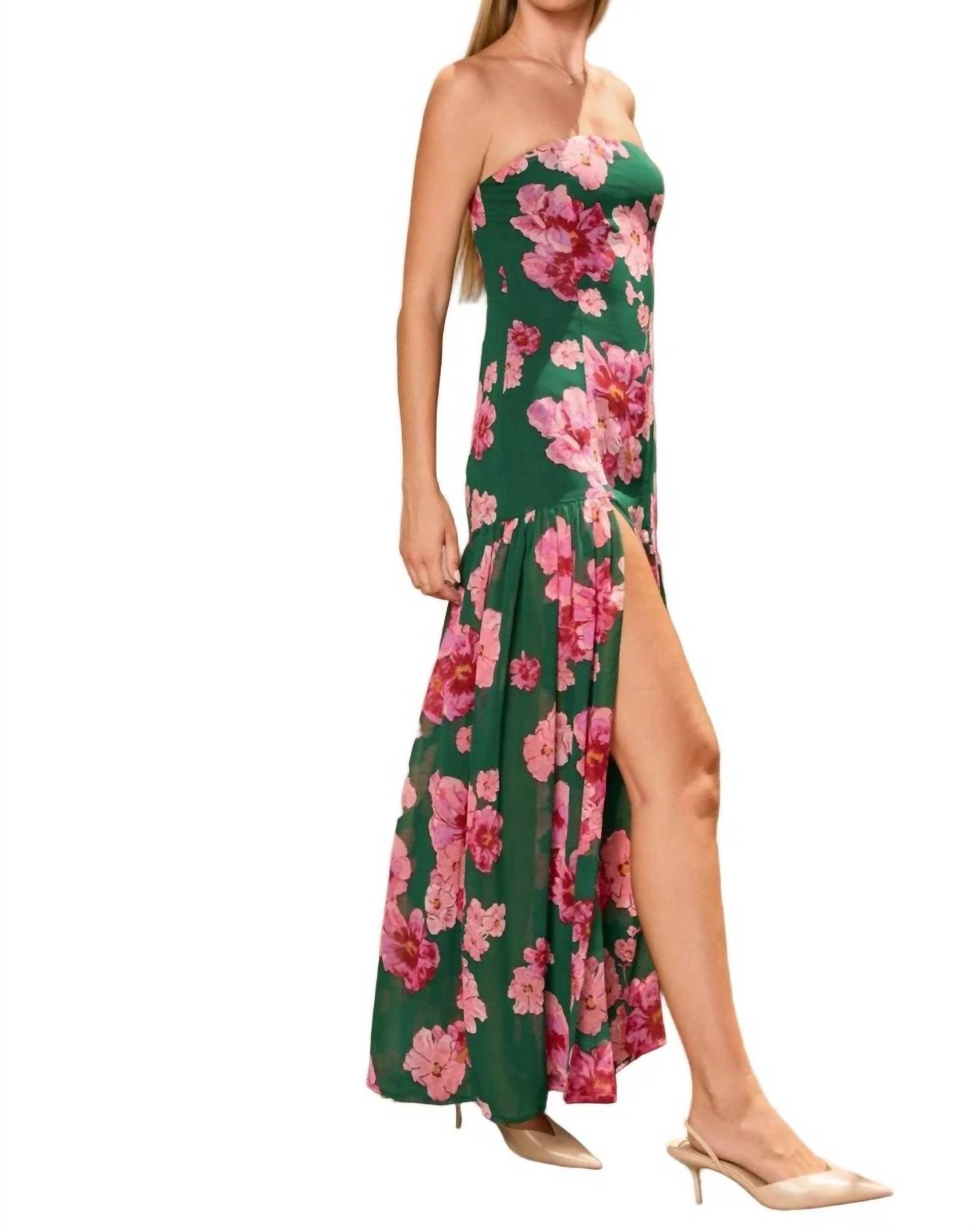 Dress Forum - Desert Bloom Strapless Maxi Dress