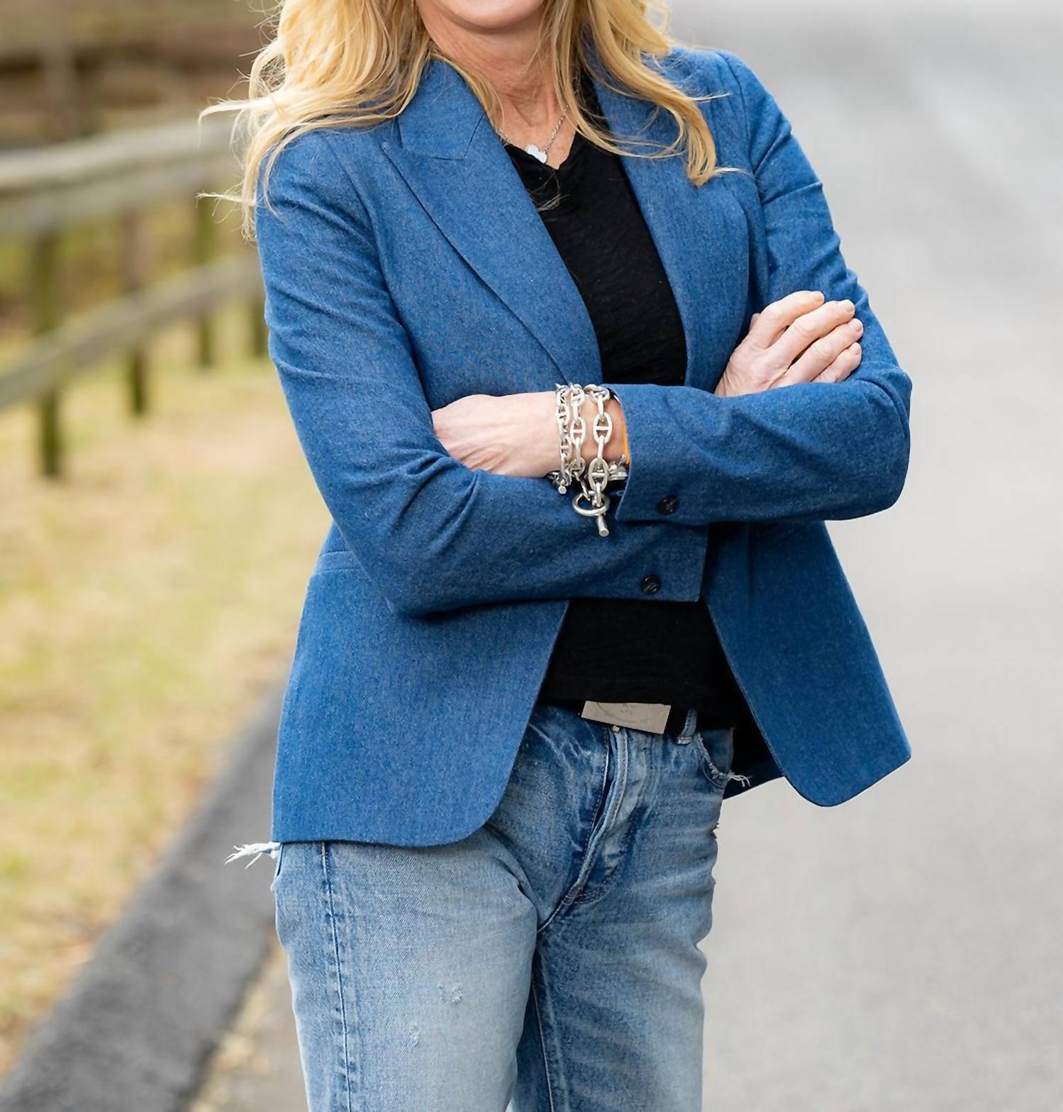 Hipchik - Women's Crystal Skull Blazer