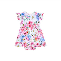 Posh Peanut - Girls Cynthia Ruffled Bodysuit Dress