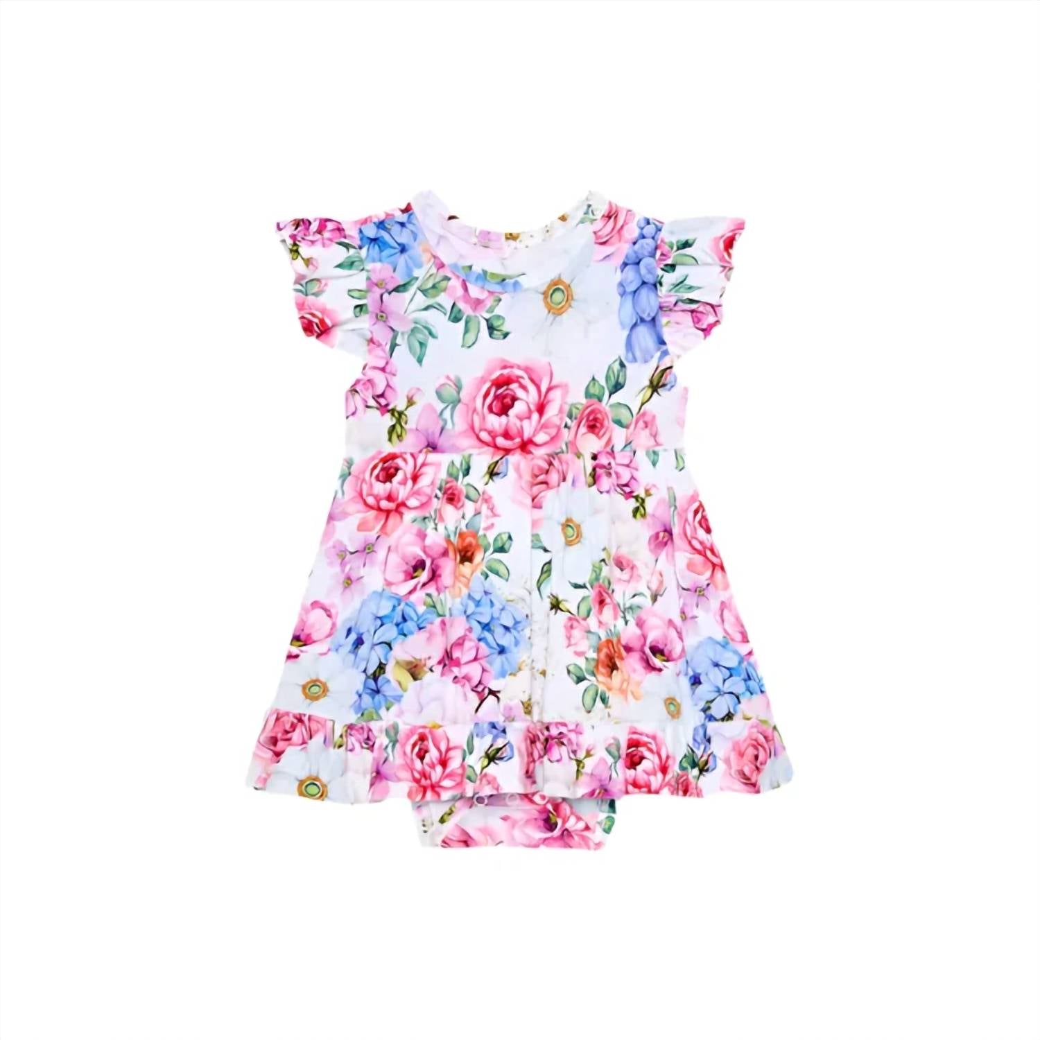 Posh Peanut - Girls Cynthia Ruffled Bodysuit Dress