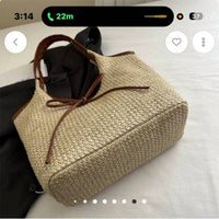 Unishe - Vacation Straw Large Capacity Beach Bag