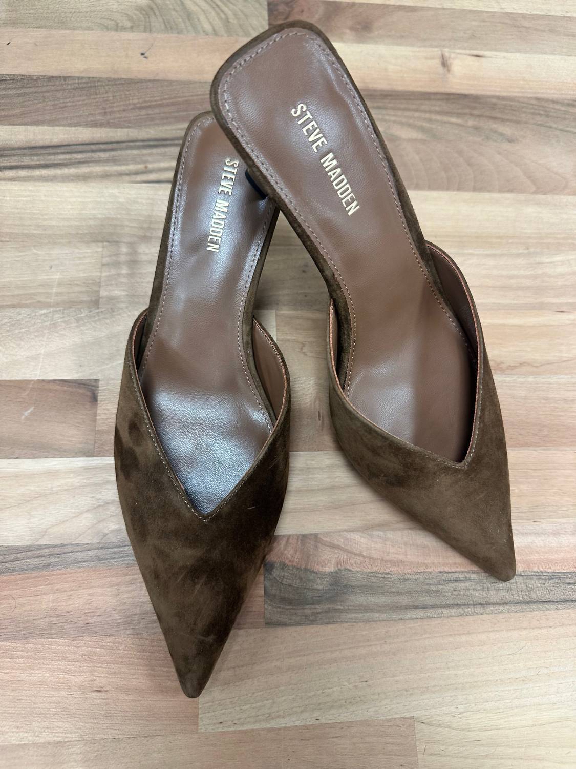STEVE MADDEN Women's Pointed Toe Mule in dark chocolate brown - women's shoe - alternate view