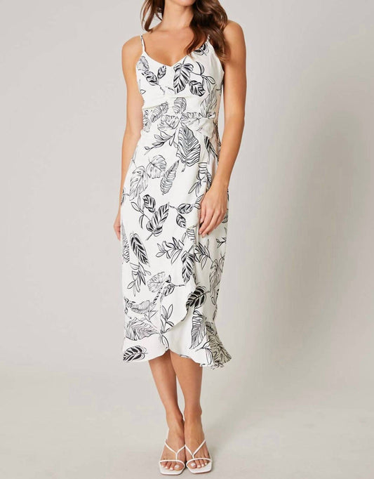 Sugarlips - Tropical Print Ruched Midi Dress