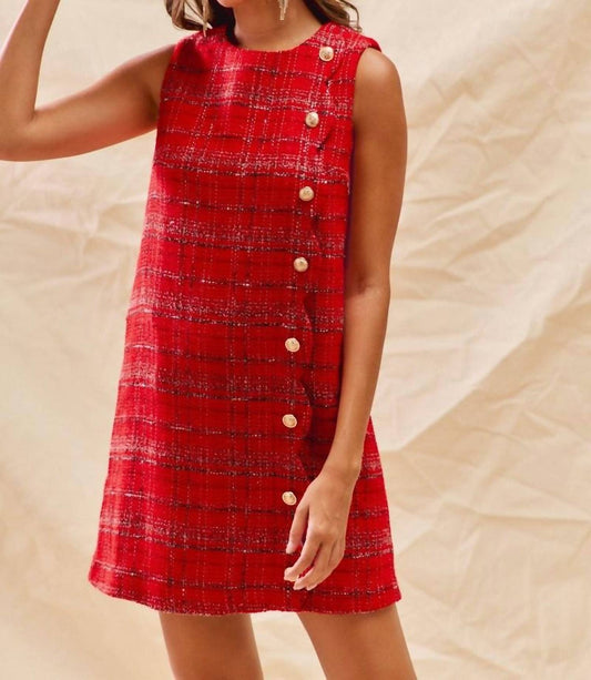 So Me - Scallop Tweed Mini Dress