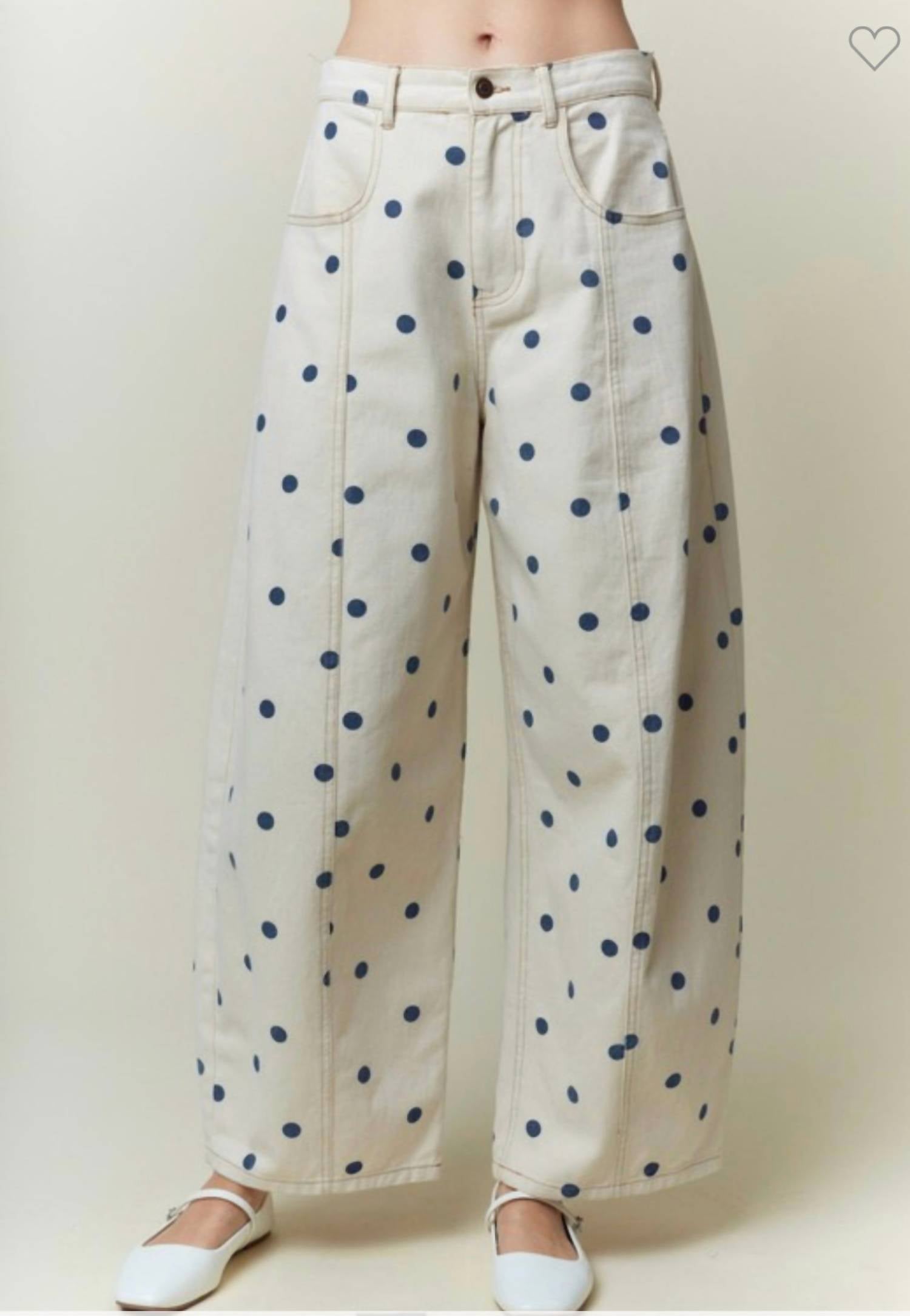 Peach Love - Simply Spotted Denim Pants