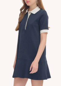 Entro - Celia Scalloped Cotton Mini Dress
