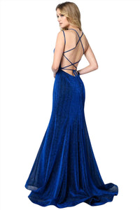 Juliet - Sleeveless Metallic Glitter Gown