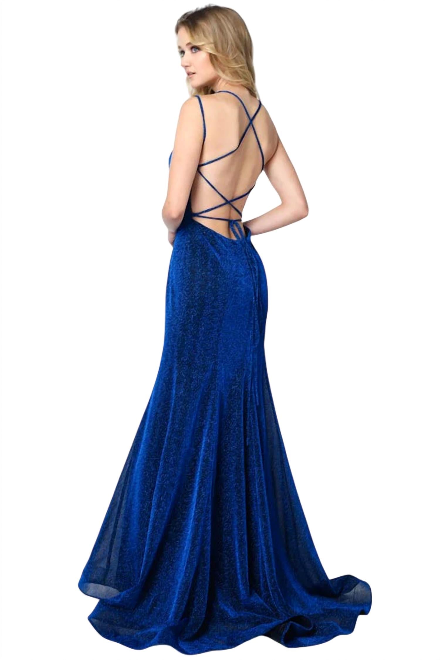 Juliet - Sleeveless Metallic Glitter Gown