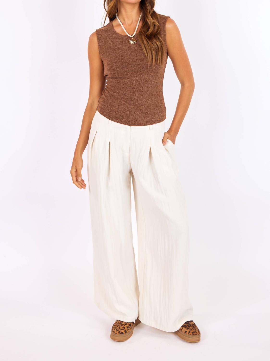 Sage The Label - Sidewalk Mock Neck Tank