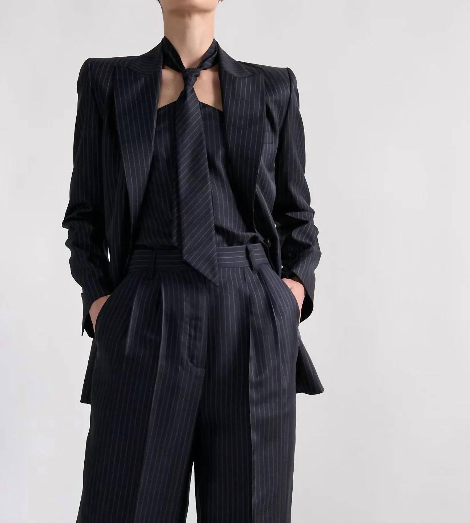 Barbara Bui - Striped Printed Tie Top