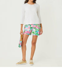 Lilly Pulitzer - Clairmont 3/4 Sleeve Lace Trimmed Knit Top