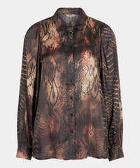 ESQUALO Basic Blouse in sneaky eve - women's blouse - alternate view