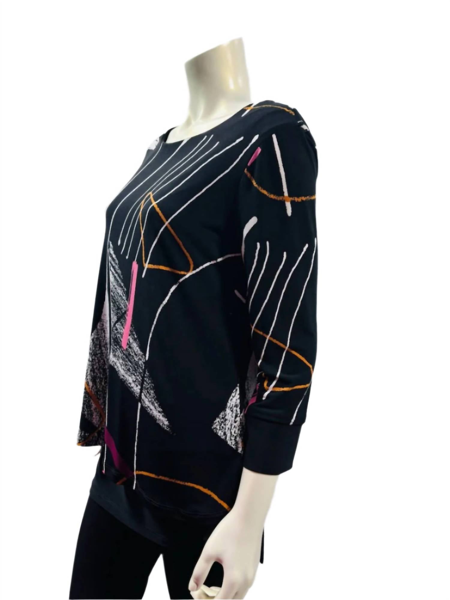 Frank Lyman - Women's Abstract Three Quarter Sleeve Top
