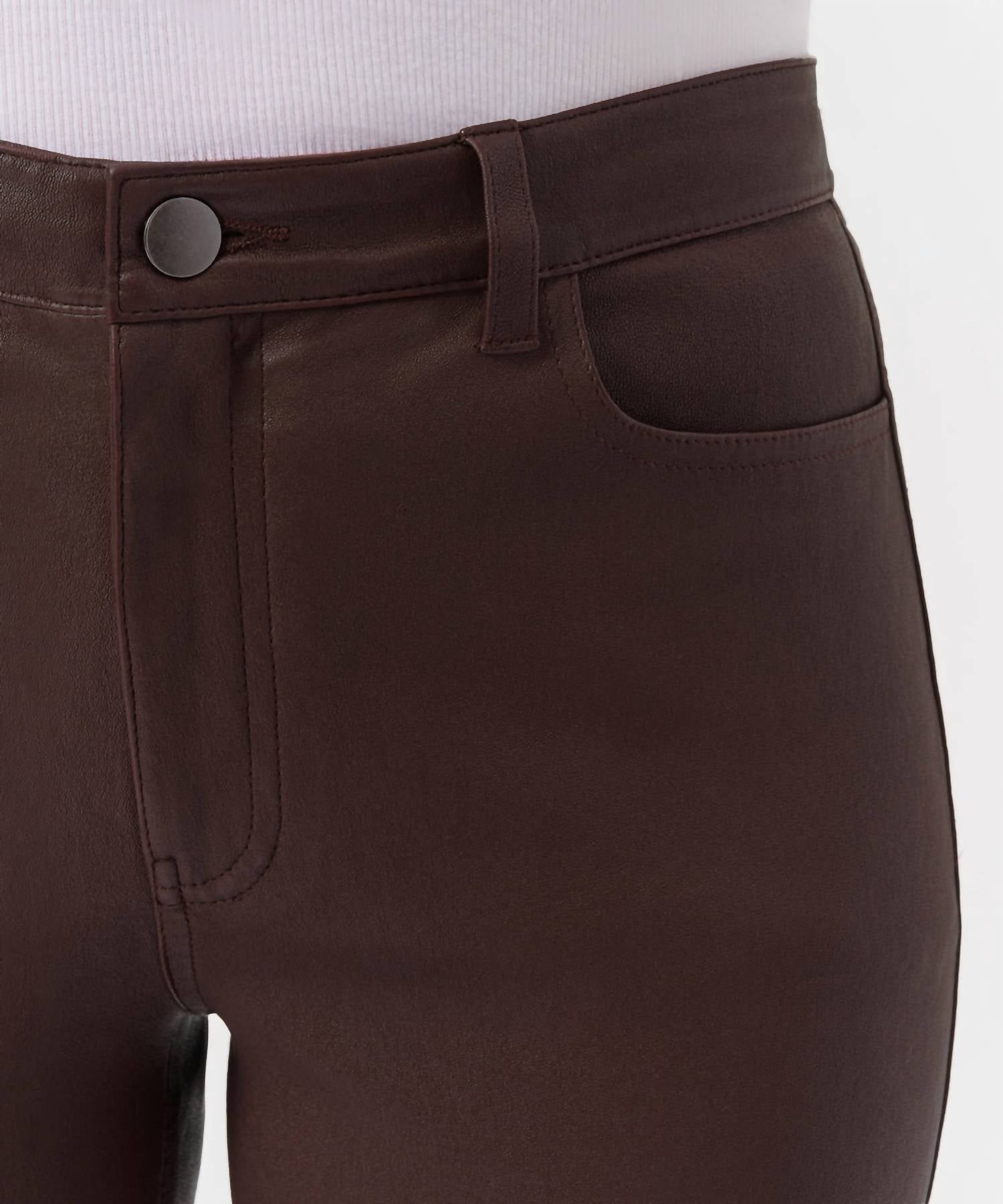 Atm - LEATHER CROPPED FLARE PANT