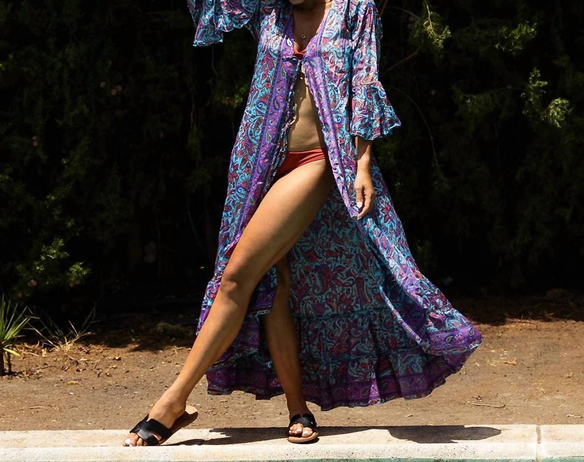 Powell Craft - Everleigh Open Front Kaftan Dress