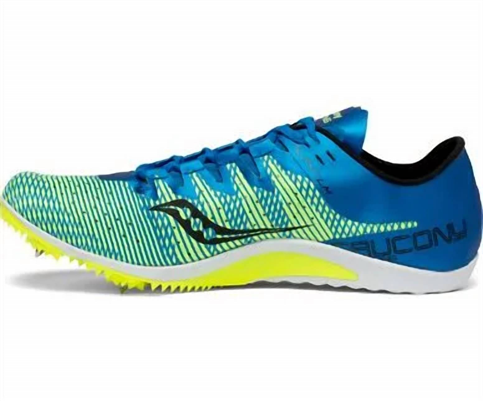 SAUCONY Men's Endorphin 2 Racing Shoe in 3 blue citron - men's shoe - alternate view