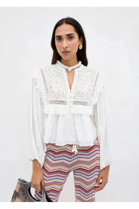 Rixo - Lilly Embroidery Diann Top