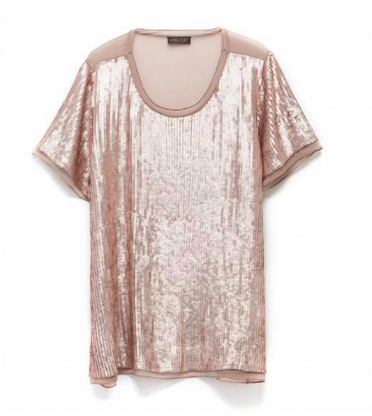 GENEVA MATTE SEQUIN TEE