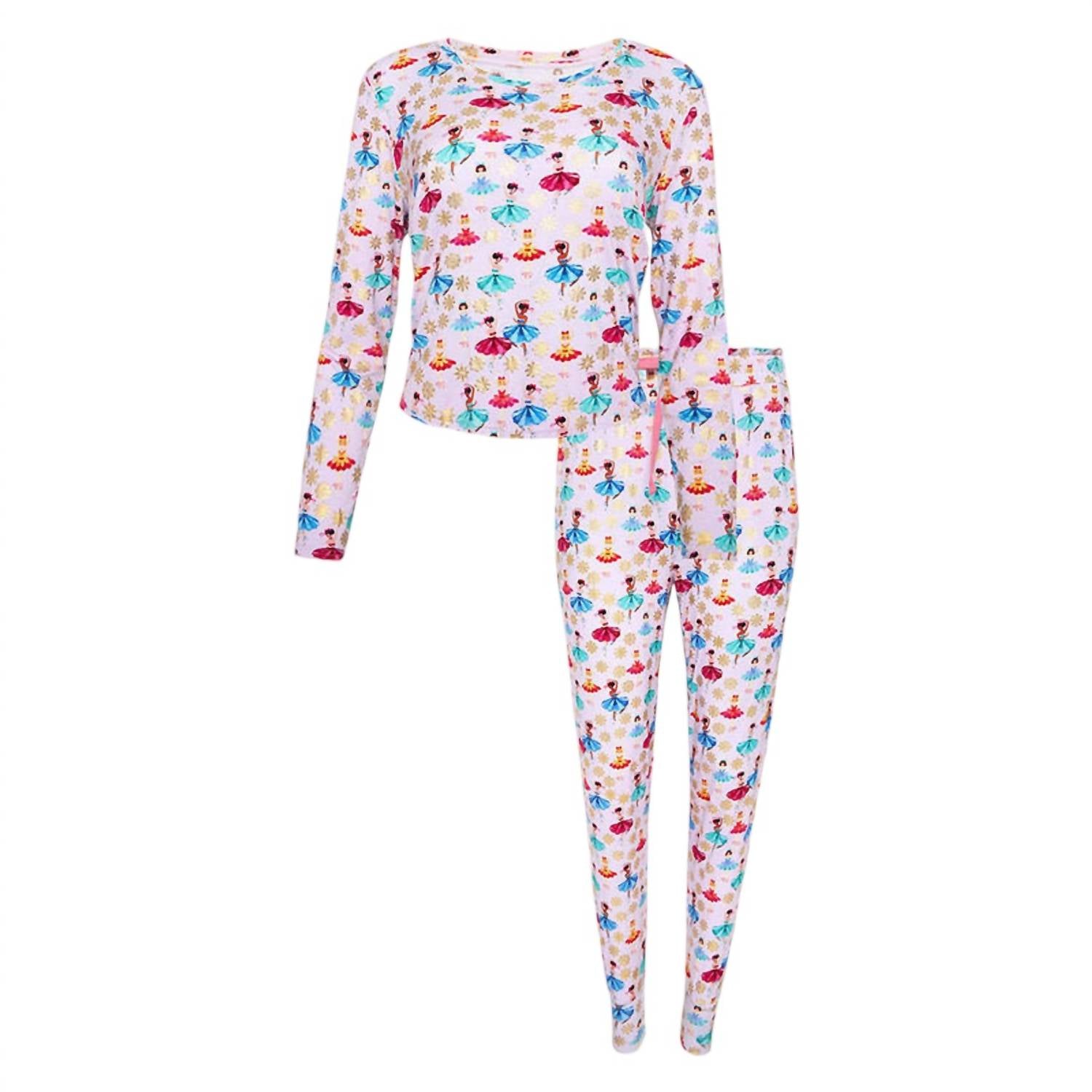 Posh Peanut - Women's Adalyn Long Sleeve Scoop Neck Top & Jogger Pajama Set