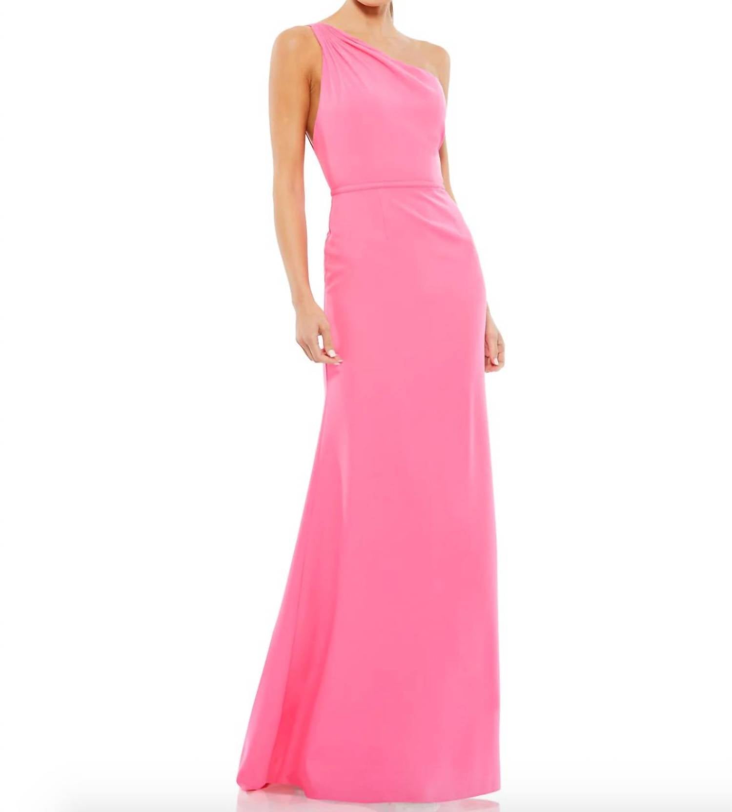 Mac Duggal - One Shoulder Crepe Mermaid Gown