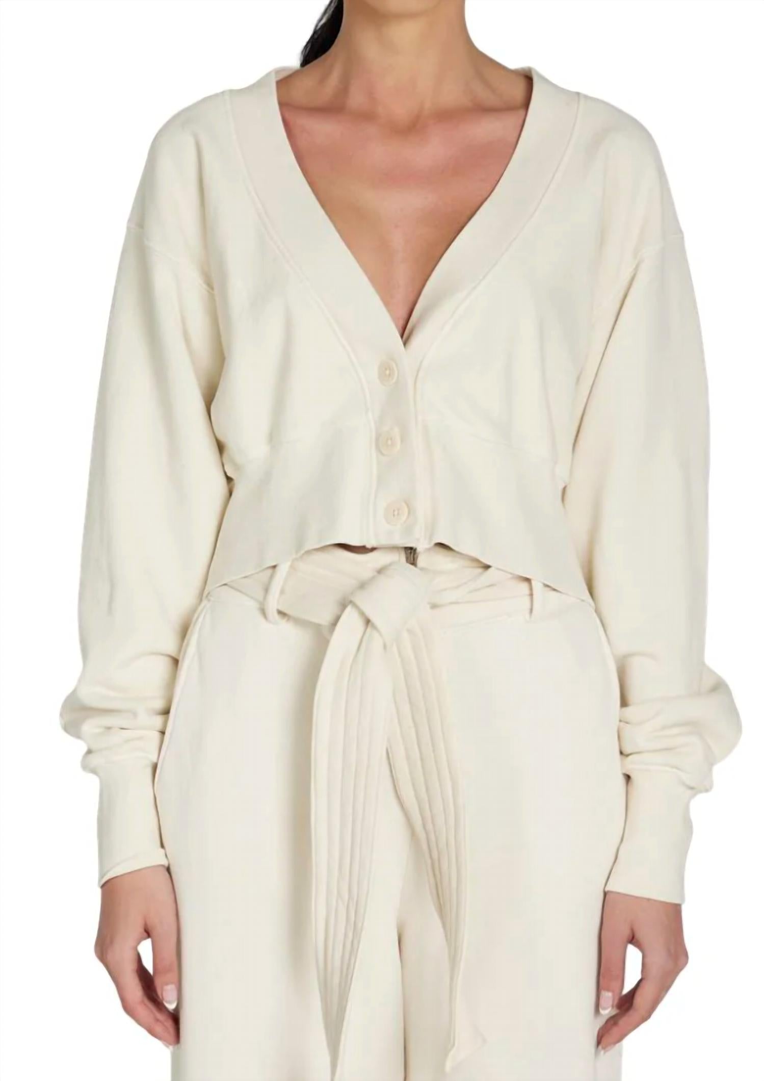 Les Tien - Diana Cropped Cardigan
