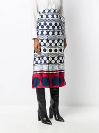 Valentino - Stripe And Dot Skirt