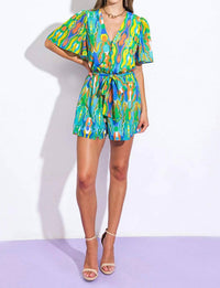 Flying Tomato - Belted Woven Romper