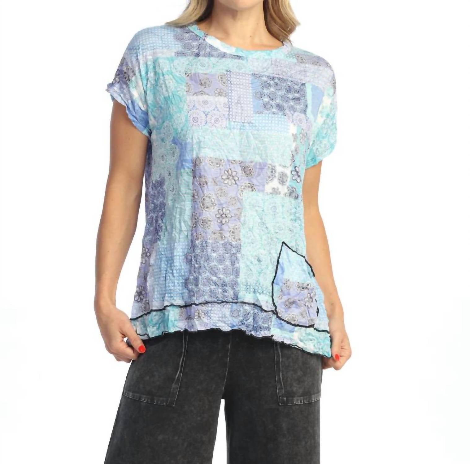Jess & Jane - Lisbon Crushed Pocket Top
