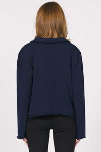 Another Love Velma Jacket in navy - women's jacket - detail view