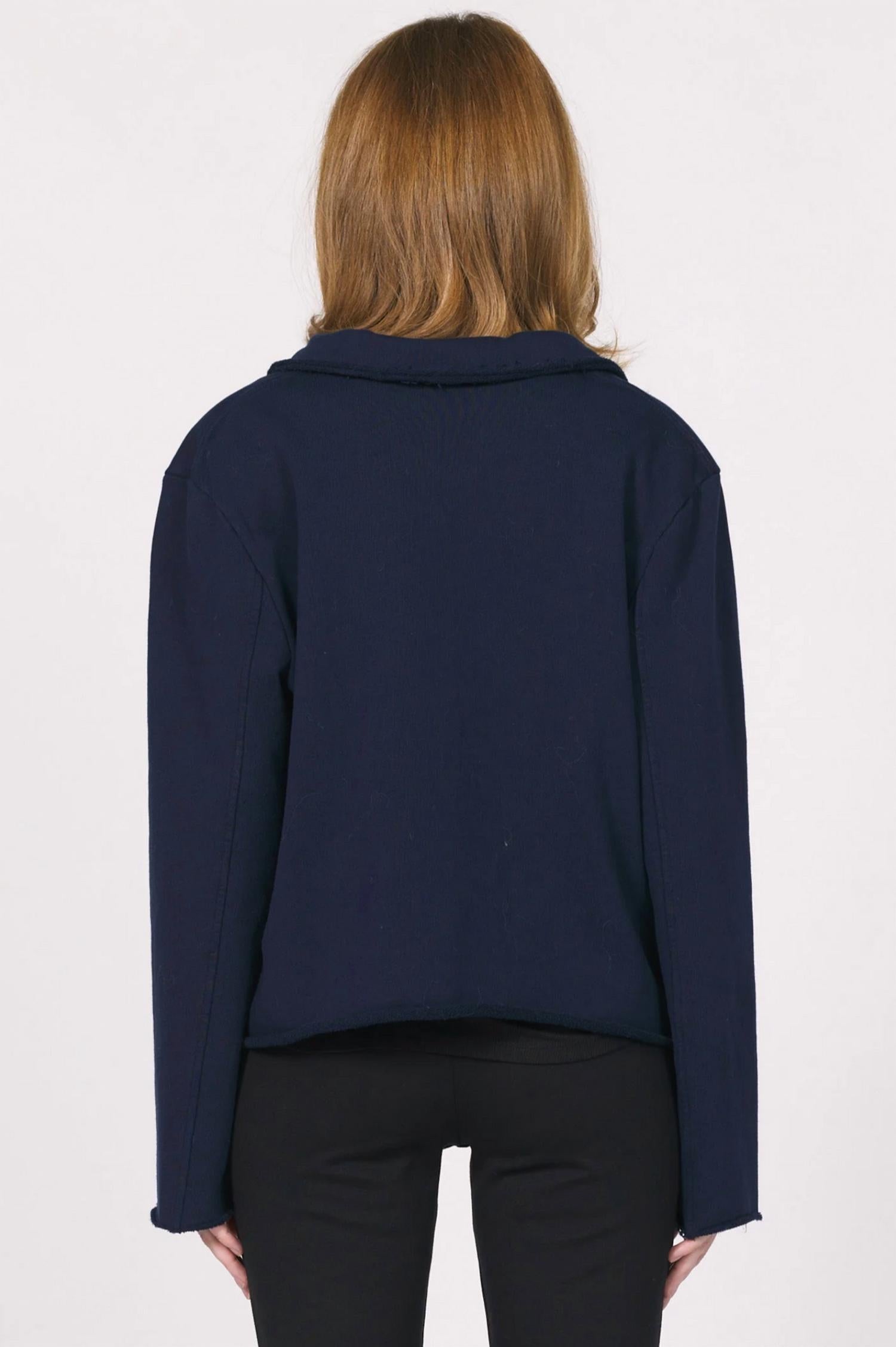 Another Love Velma Jacket in navy - women's jacket - detail view