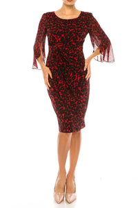 Connected Apparel - Animal Print Sheath Dress