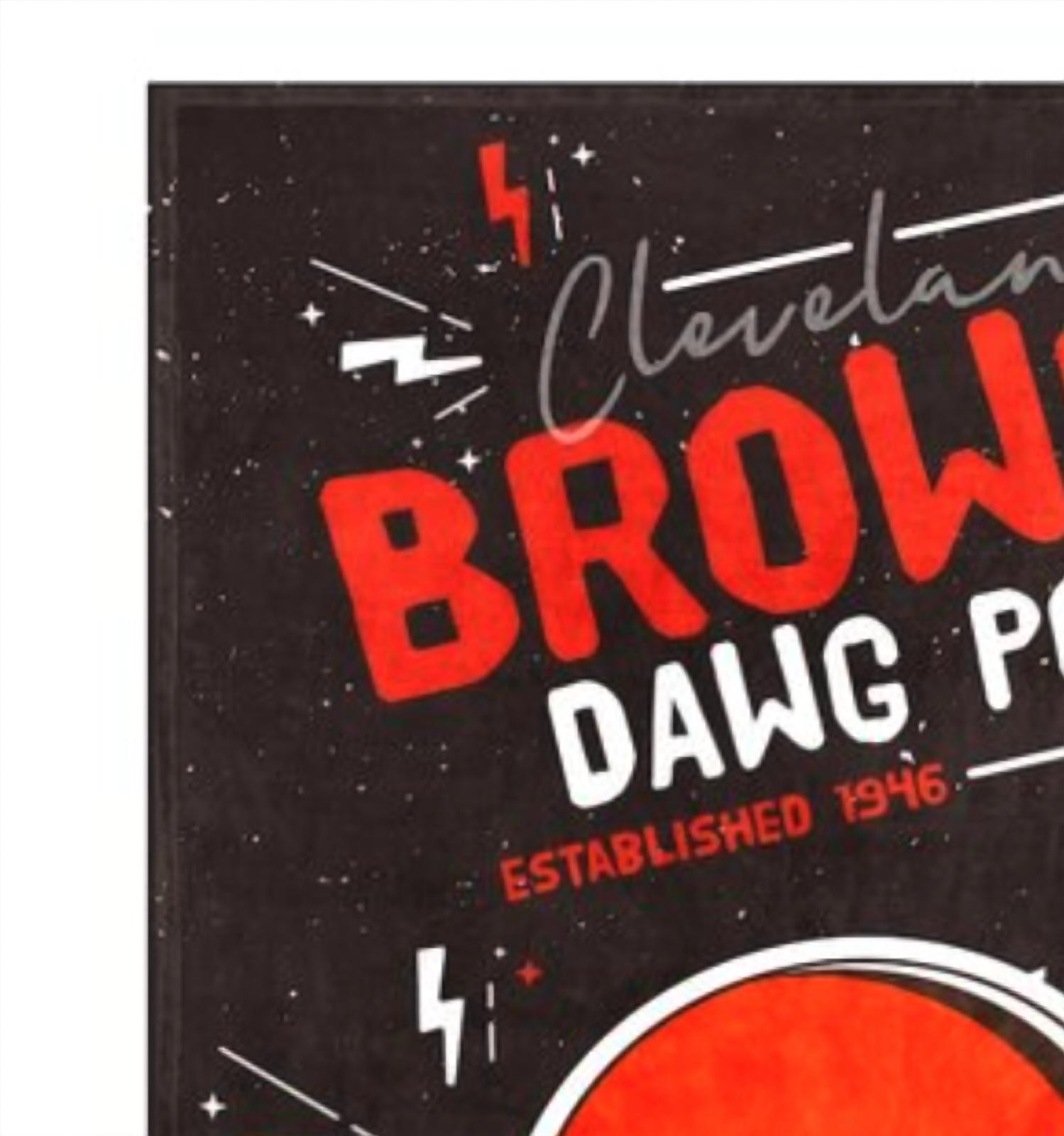 NFL Apparel Women's Cleveland Browns 60" By 70" Plush Throw Blanket in brown orange - item - detail view