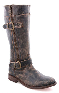 Bedstu - Women's Full-grain Leather Engineer Gogo Lug Boots