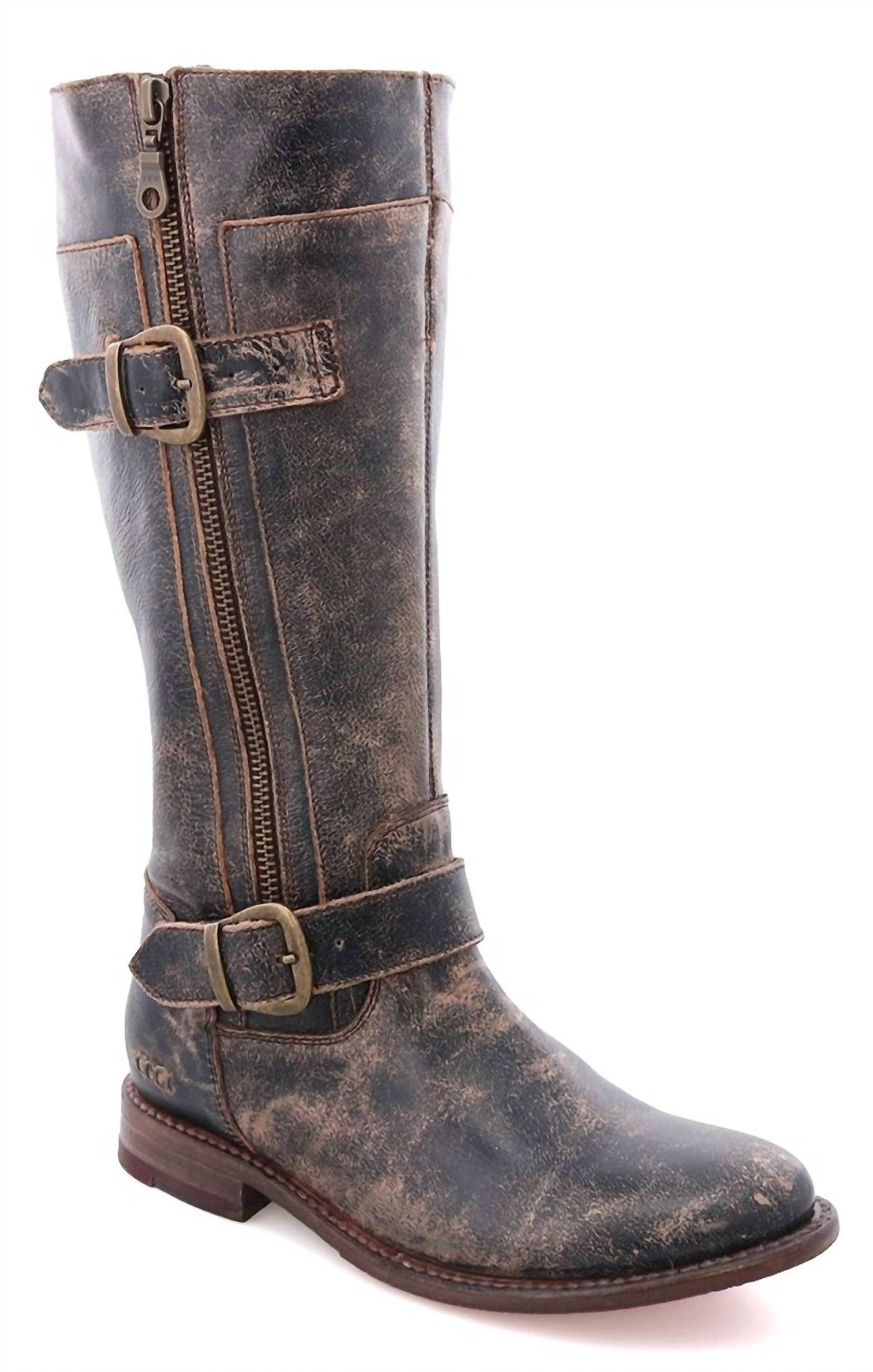 Bedstu - Women's Full-grain Leather Engineer Gogo Lug Boots