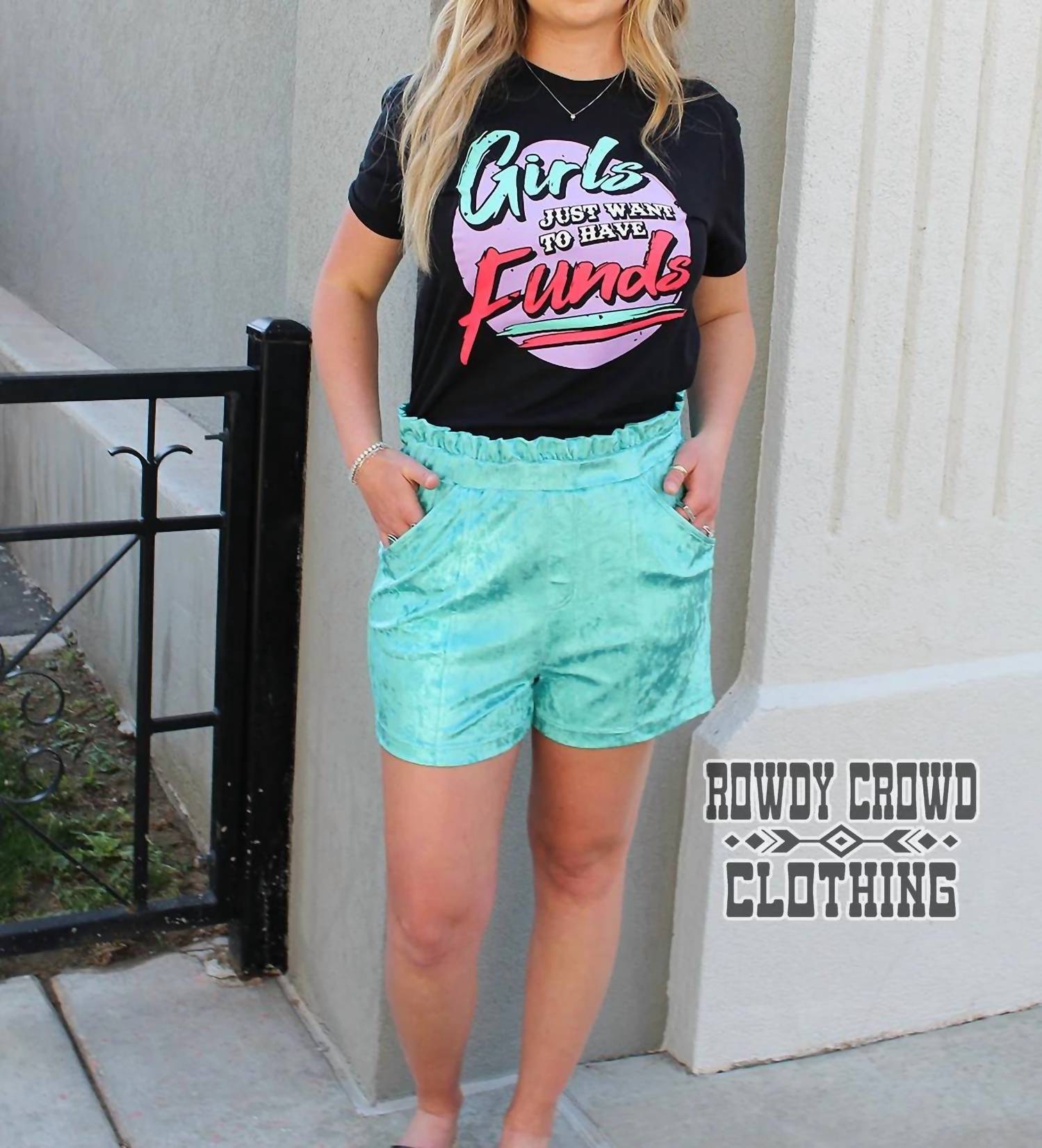 Rowdy Crowd - Women's Vetiver Velvet Shorts