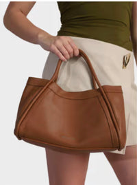 Handbag Factory Corp - Women's Structured Pebbled Tote Set