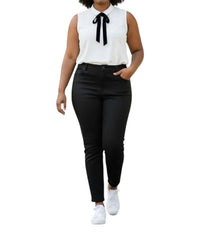 Lafayette 148 Cloud Sleeveless Tie Blouse in white - women's blouse